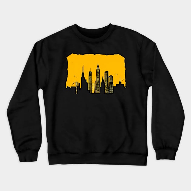 silhouette city Crewneck Sweatshirt by Glamoriii 